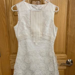 Roberto Cavelli White Lace Sleeveless Dress